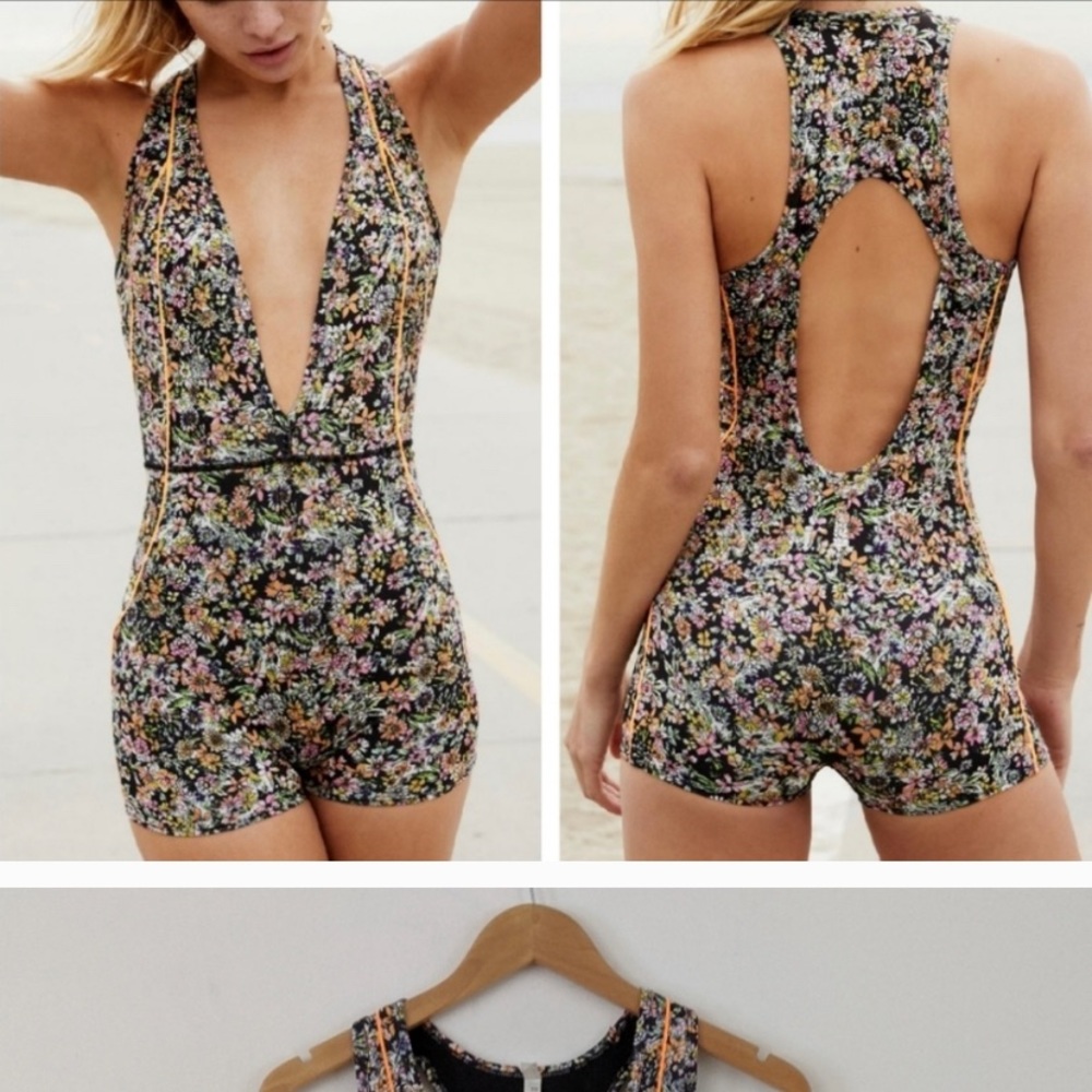 NWT Free People Eden Floral Performance Romper